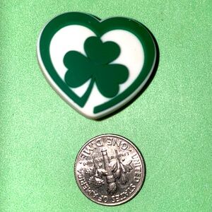 (10 for $15) Heart w/ 3 Leaf Clover Shamrock Lucky Good Luck Crocs Shoe Charms